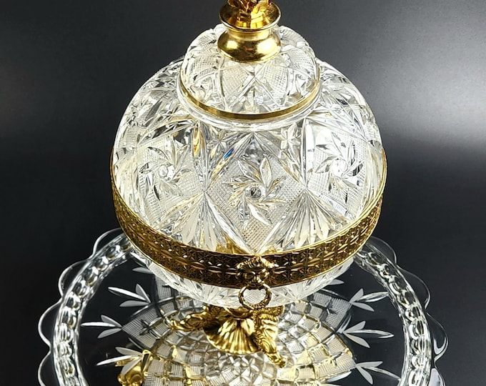 Vintage CRE ART Crystal Centerpiece 15.5 Tall Made in Italy Etsy