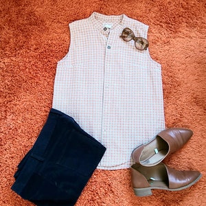 Vintage - Women&#39;s - Button-Down - Crazy Horse Check Top - Size S
