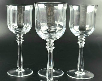 Vintage - Set of 4 - Seville Pattern - MIKASA Wine Glasses - Optic Bowls