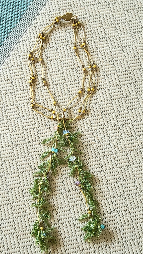 Vintage - Multi-Colored Unique Beaded Necklace - … - image 10