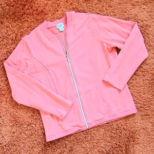 Women&#39;s Coral Color Sweatshirt - Leon Levin - Made in China -  Size L