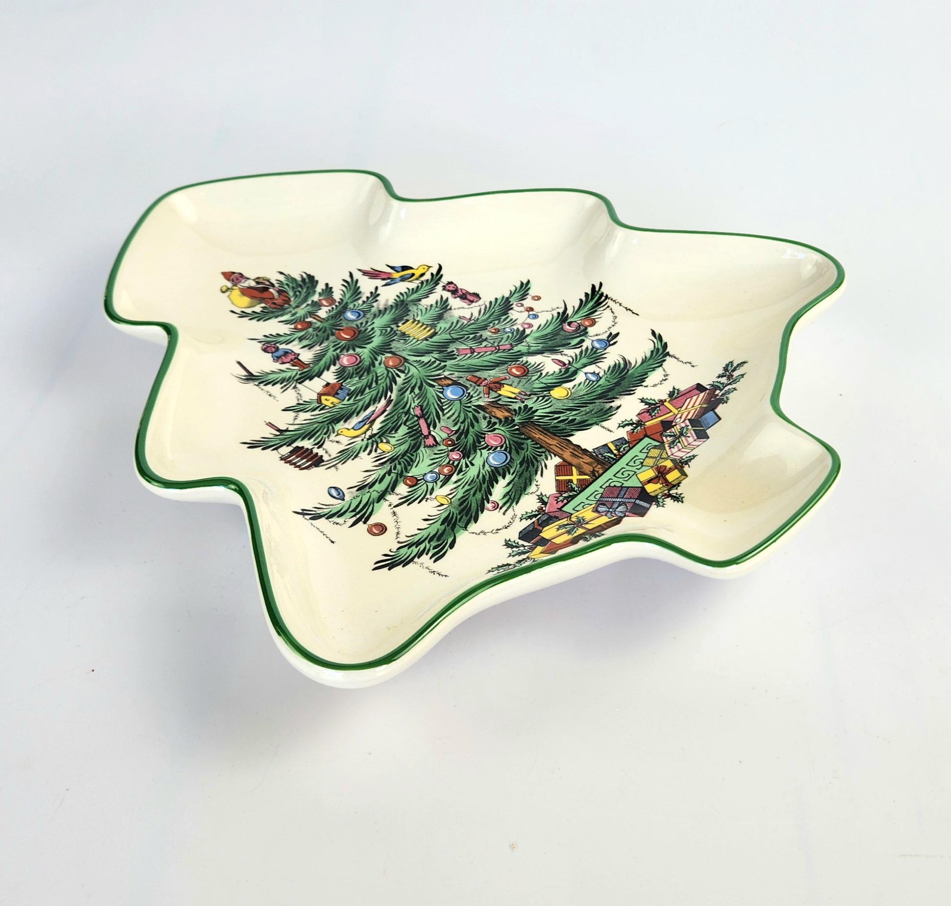 ヴィンテージ - 新品未使用 - スポードのツリー型ディッシュクリスマス