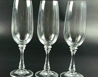 Vintage - Princeton Clear (geen rand) van AMERICAN STEMWARE - Champagnefluiten - Set van 3