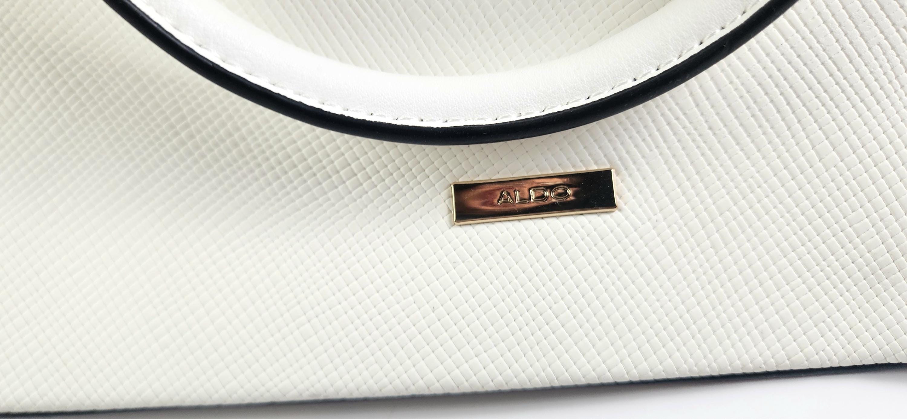 Aldo White Box with Black Logo ALDO - New Without Tags - White With Black Strips - Hand  main image 3