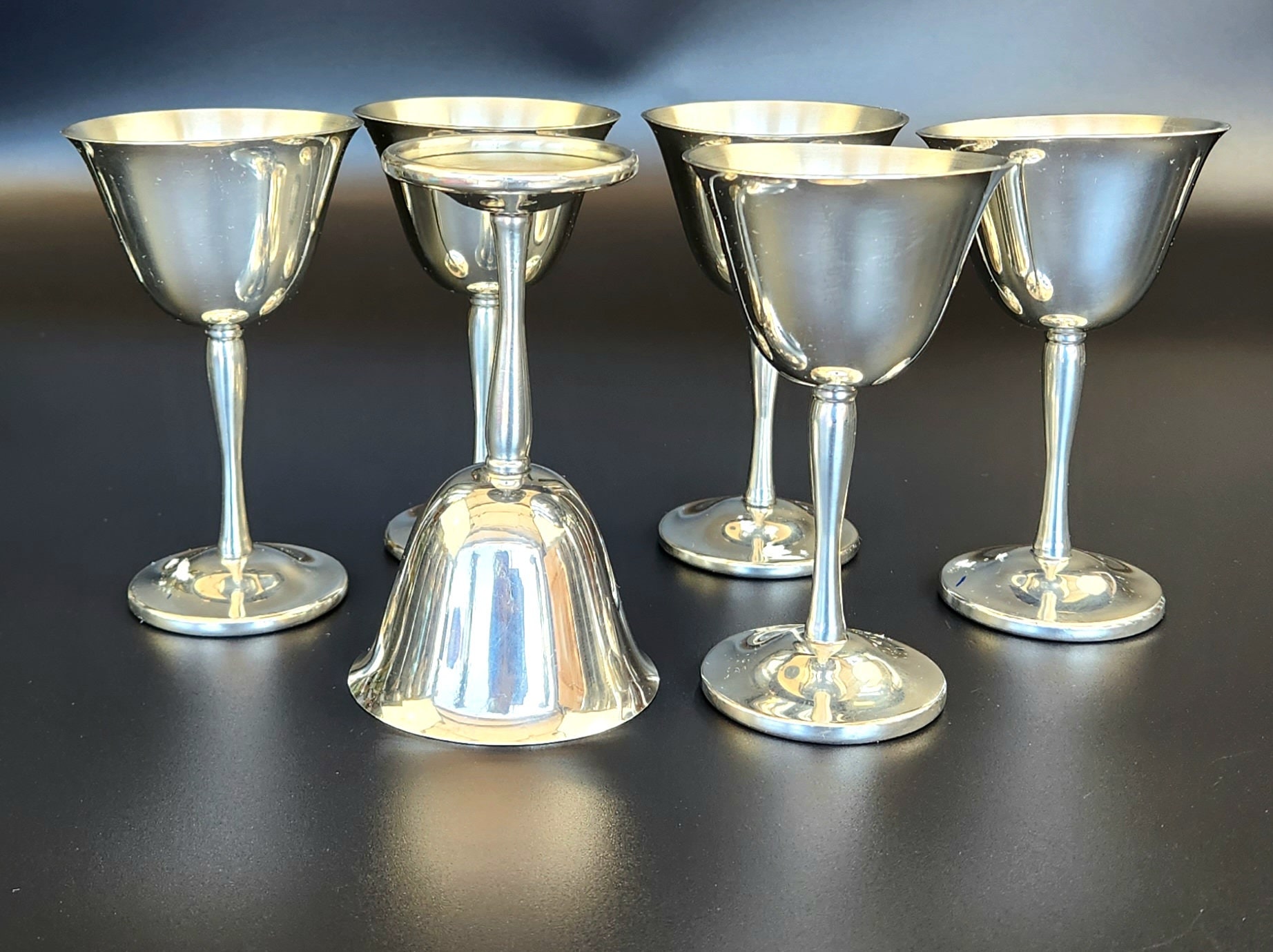 Vintage Colonial Pewter by Boardman Cordial Glasses Set of Etsy