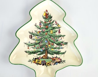 Vintage - NIB - Tree Shaped Dish Christmas Tree by Spode