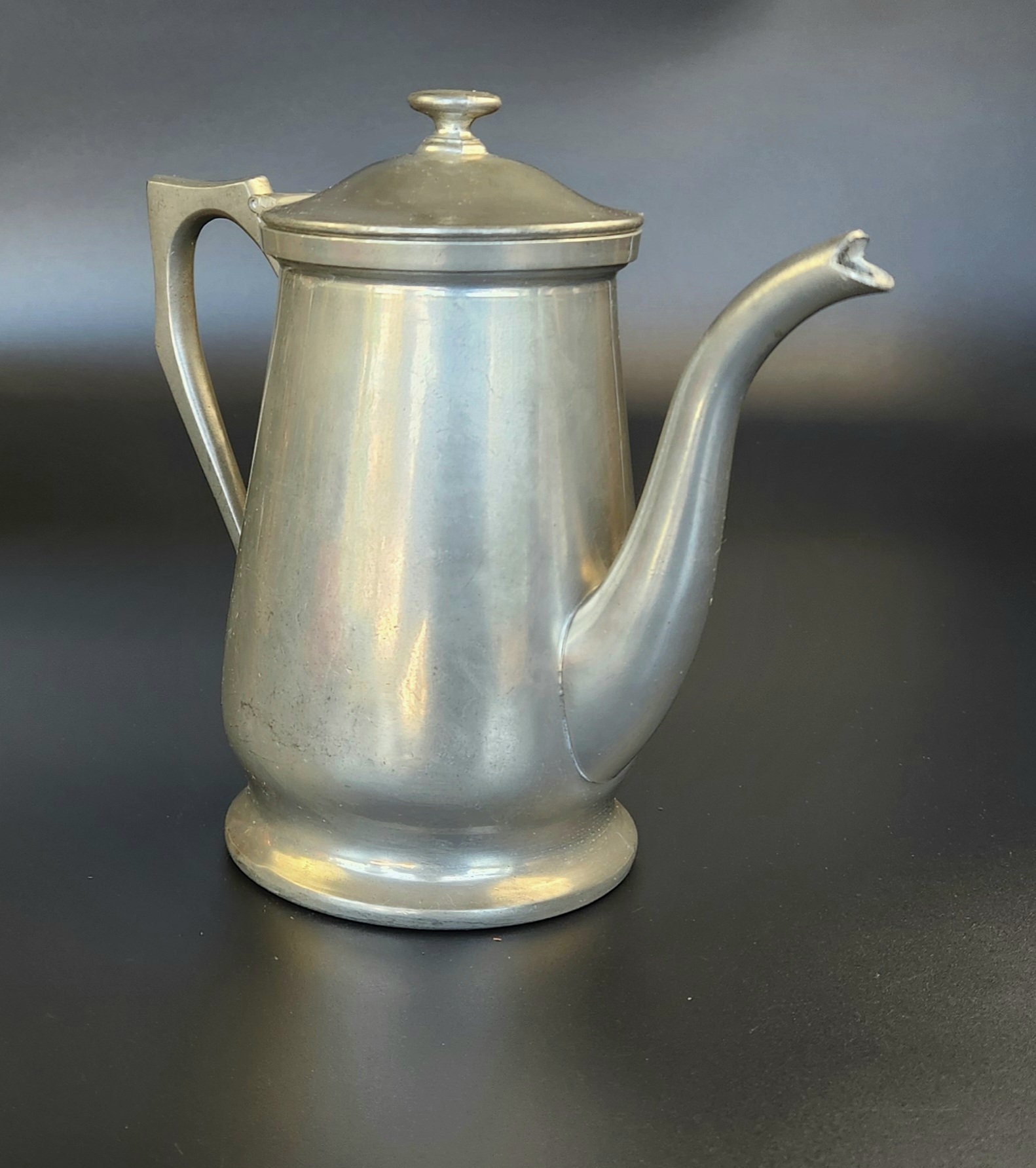 Vintage - Trade Continental- Pewter Kettle/ Teapot With Handle - 7