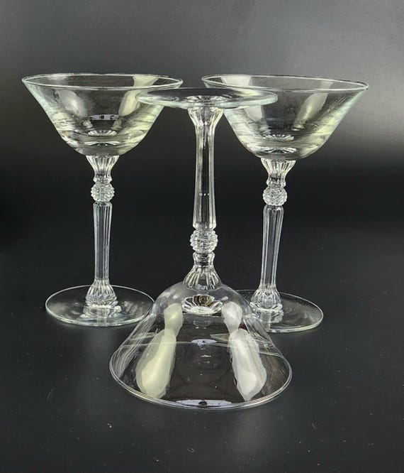Vintage- Set of 3 - Champagne/tall Sherbet 470 by Glastonbury