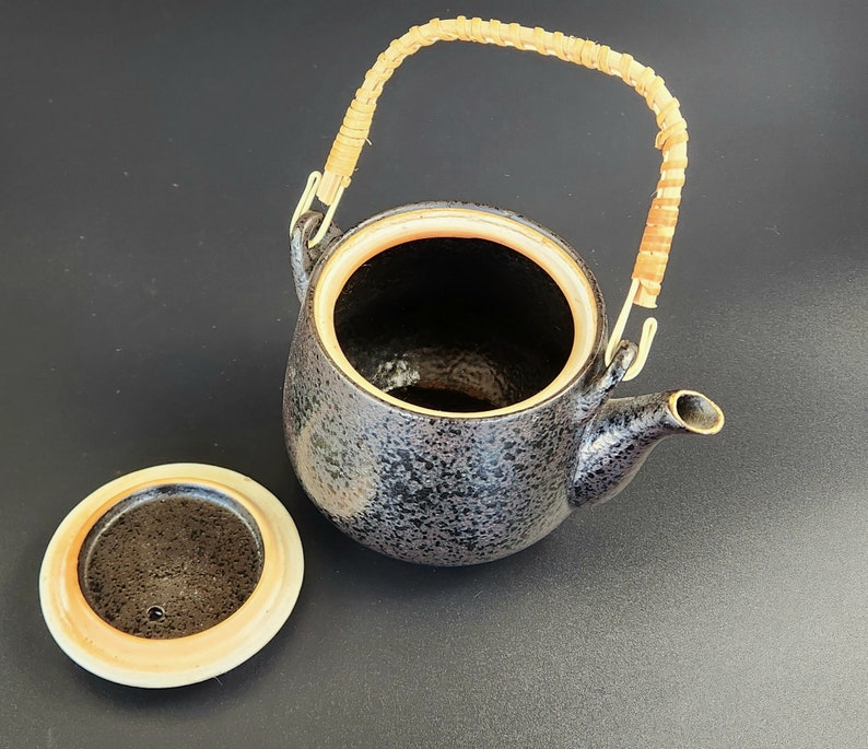 Vintage 6 Pieces Black Japanese Tea Set With 4 Cups Etsy