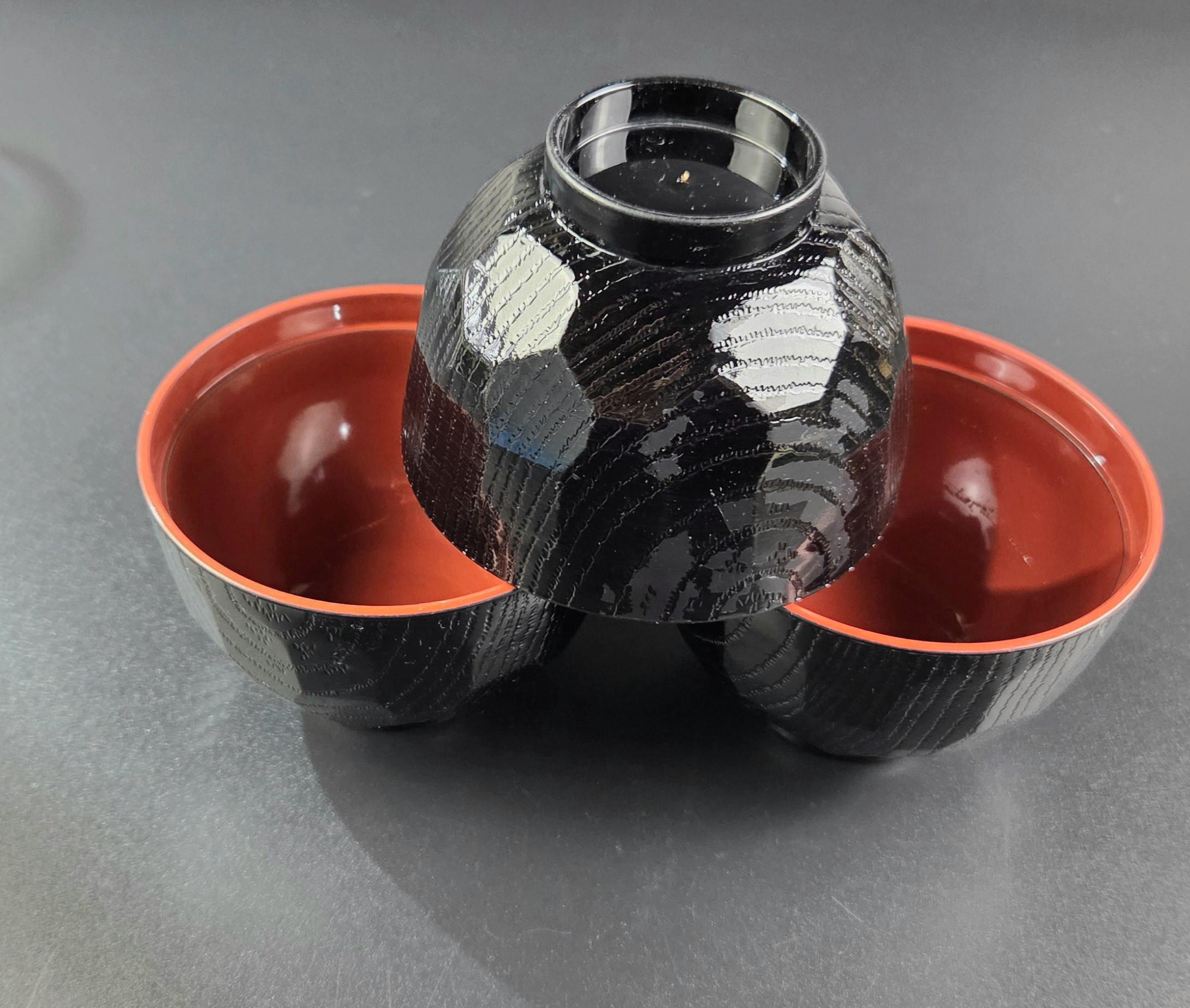 ヴィンテージ - 3個セット - 日本製スープボウルセット - 縁の直径3 5