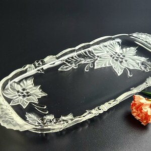 Vintage Mikasa - 15&quot; Long - Poinsettia Tray - Holiday Classic