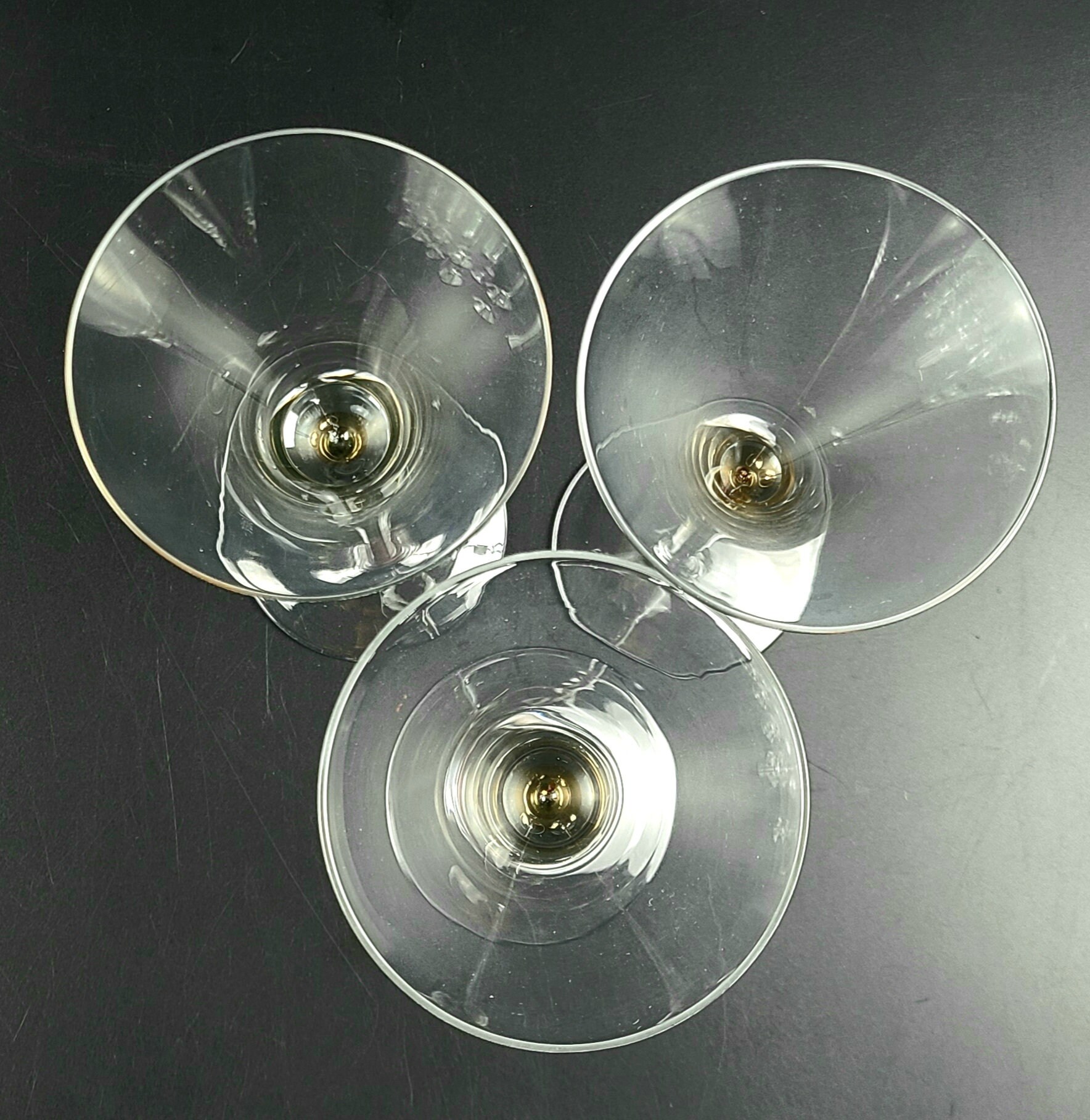 Vintage Long MultiColored Stem Martini Glasses Set of 3 Etsy