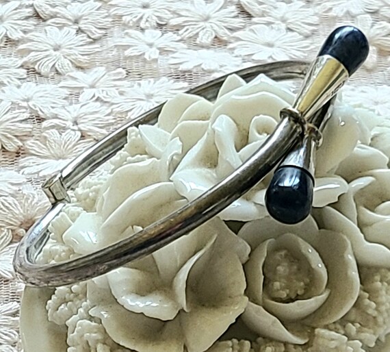 Vintage  - Signed Mex - Sterling Silver Bracelet-… - image 7