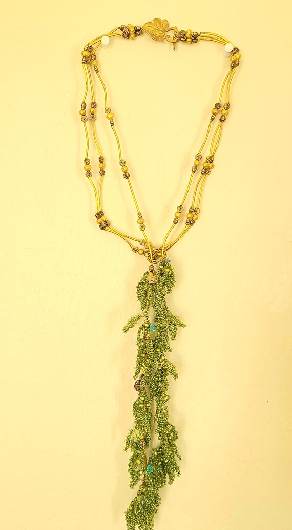 Vintage - Multi-Colored Unique Beaded Necklace - … - image 9