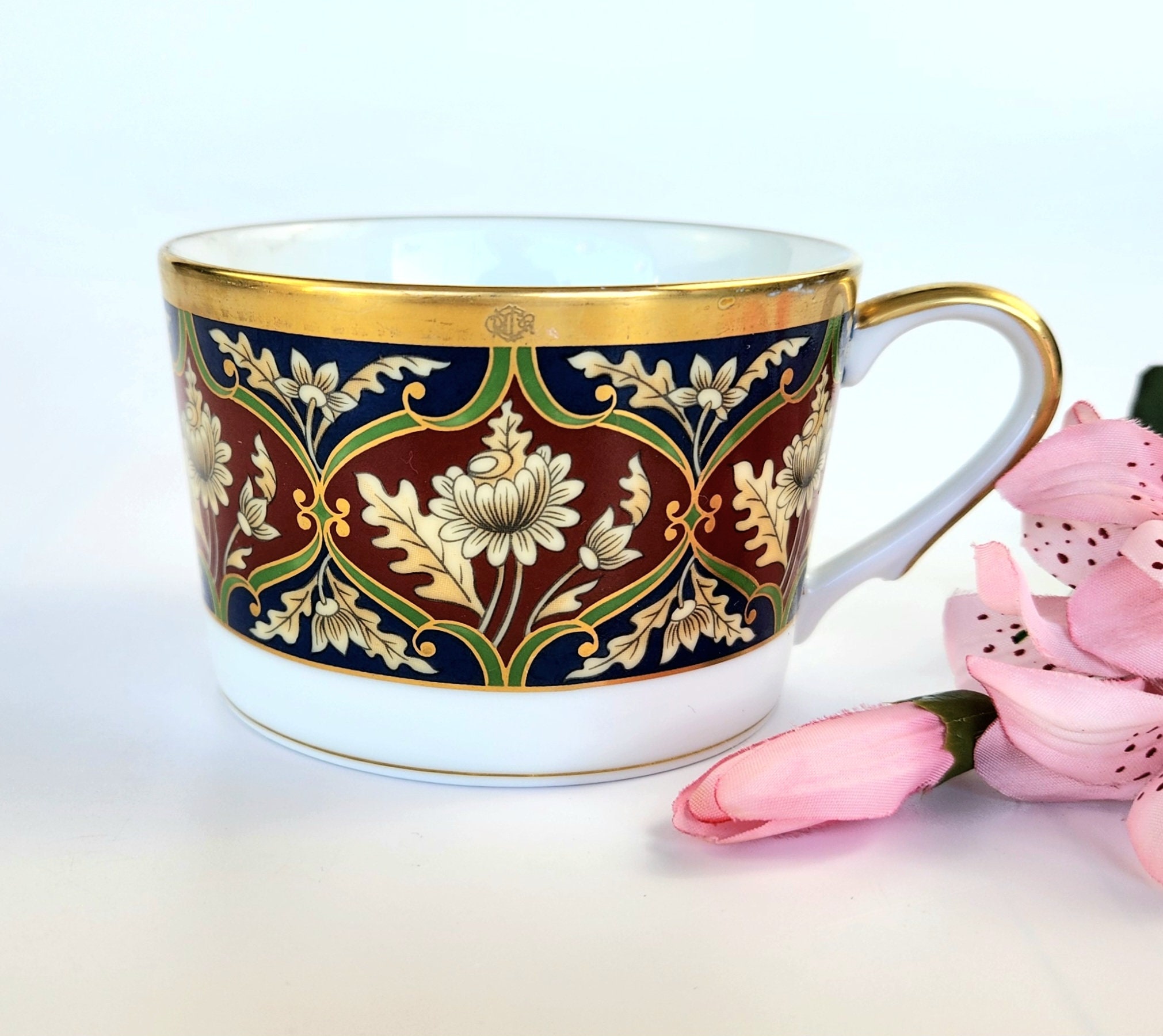 Vintage - Tabriz - CHRISTIAN DIOR - Flat Cup & Saucer Set - Etsy