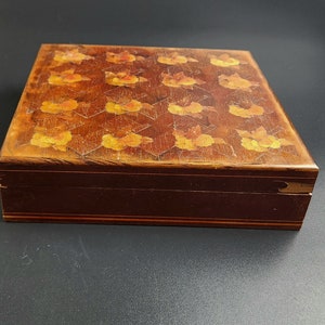 Vintage- 8&quot; Long - Sorrento Wooden Jewelry Box- Made in Italy