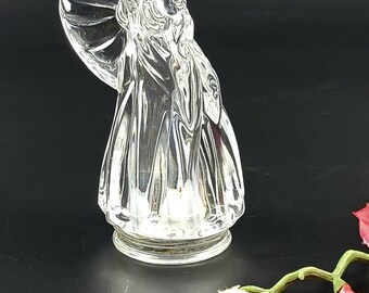 天使の形 ガラス置物 ホワイトクリア ヴィンテージ - ガラスの天使の置物 - クリア - Etsy 日本