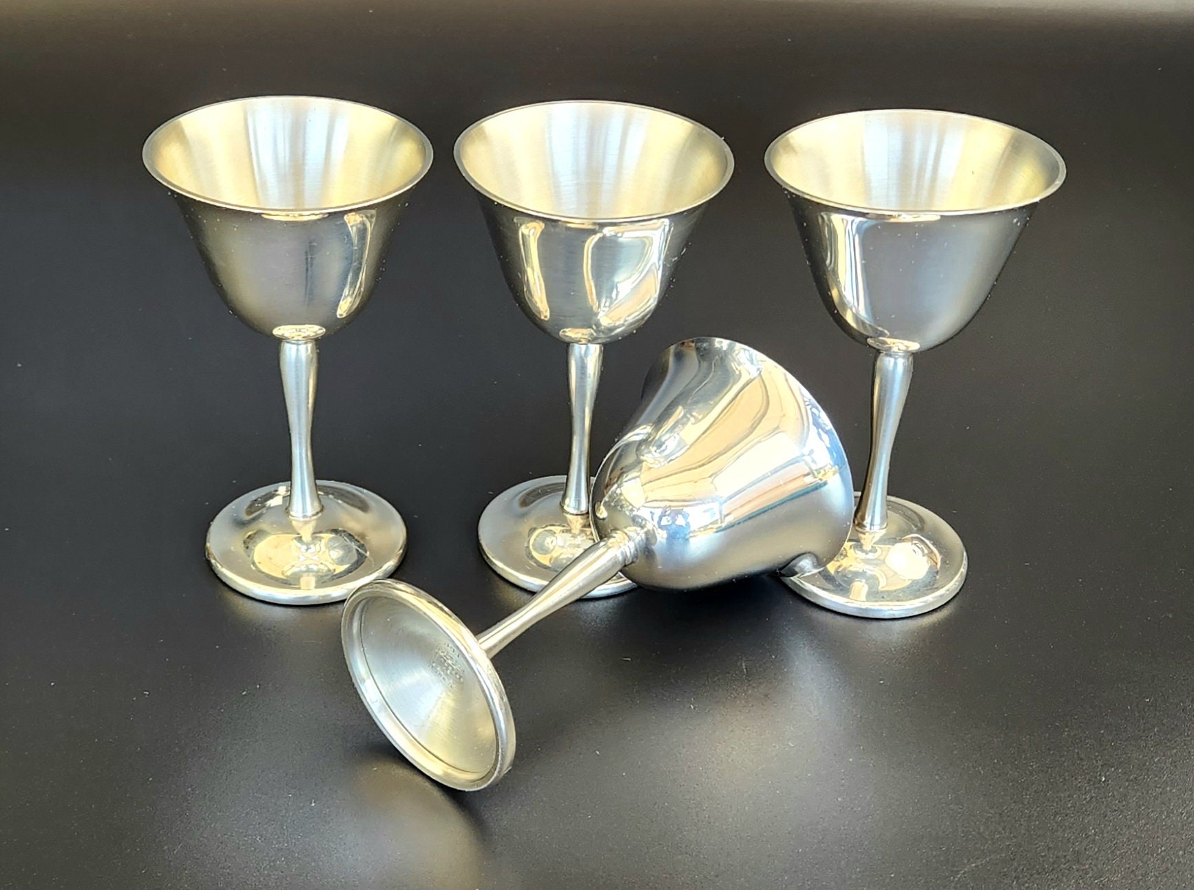 Vintage Colonial Pewter by Boardman Cordial Glasses Set of Etsy