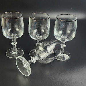 Vintage - Set of 4 - 6 3/4&quot; Tall - Water/Wine Goblet SCZ27 by SCHOTT-ZWIESEL