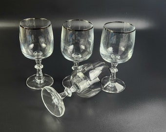 Vintage - Set of 4 - Water/Wine Goblet SCZ27 by SCHOTT-ZWIESEL - 6 3/4" Tall