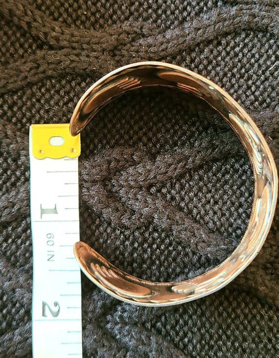 Vintage - Signed - Solid Copper Cuff Bracelet - 1… - image 10