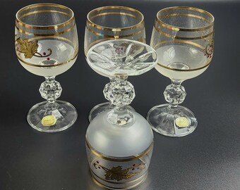 Bohemia Glass デキャンタとグラスセット ボヘミア ホワイト グラスとデキャンタセットです ボヘミアングラス