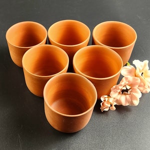 Vintage - Beautiful - New - Chinese Terracotta Cups/ Mugs