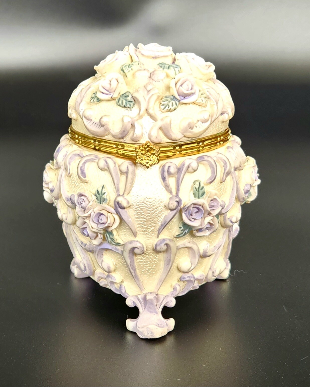 ヴィンテージ - 素敵な小物入れ/ジュエリーボックス - 花柄デザイン