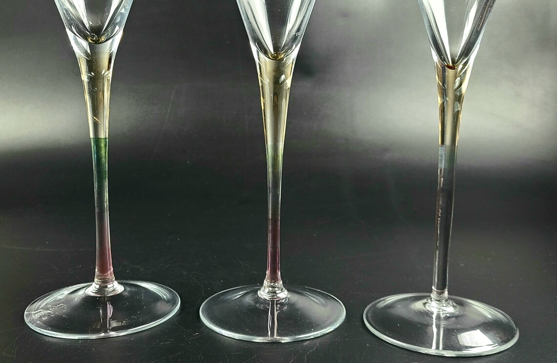 vintage coloured cocktail glasses