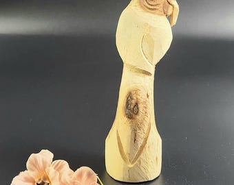 ヴィンテージ - 木製の手彫りの鷲の置物 - 高さ 6.5 インチ - Etsy 日本