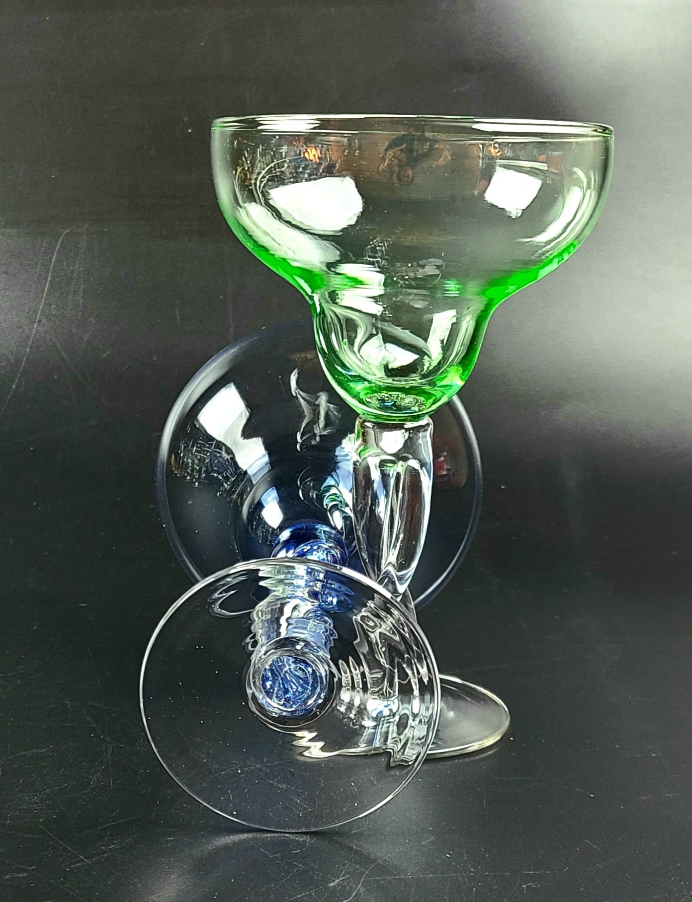 Vintage Margarita Glasses Multicolor Set of 2 Etsy UK