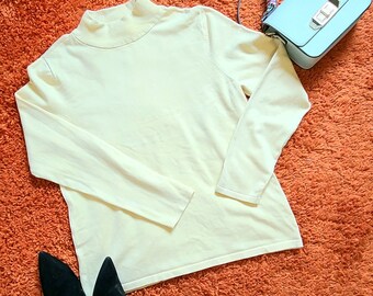 Pour femmes - Taille M - Pull léger - Couleur jaune clair - Manches longues col rond PAR Pendleton