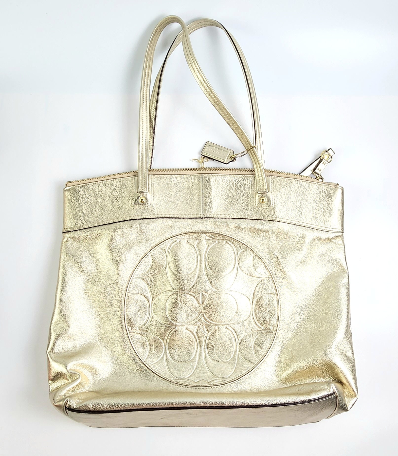Coach Leather Tote - China - J1182-F18336 - Gold Color - Etsy