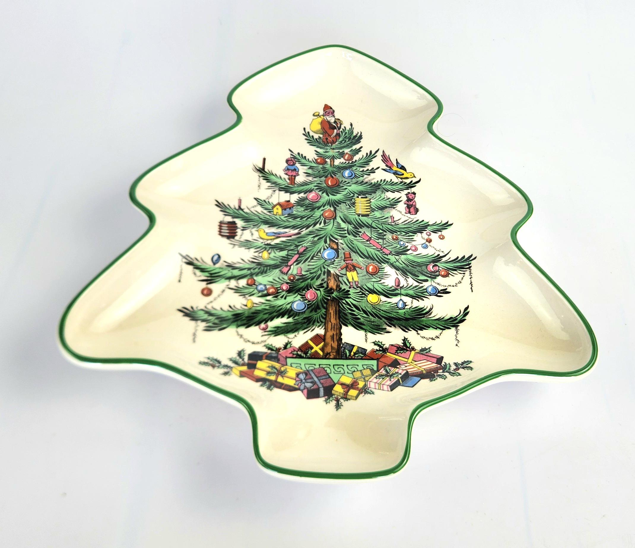 ヴィンテージ - 新品未使用 - スポードのツリー型ディッシュクリスマス