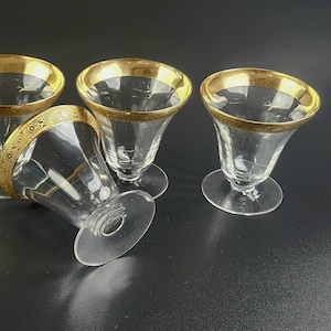 Vintage- Set of 4- Oyster/ Fruit Cocktail Minton Clear (Stem 14196) by TIFFIN-FRANCISCAN