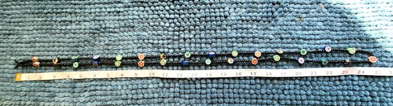 Vintage Beaded - 50" Long - Daisy Flowers - Layer… - image 10