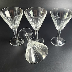 Vintage - Chipped - Villeroy & Boch - Crystal Wine Glasses - Set of 4