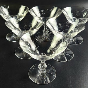 Vintage - Tiffin Franciscan Champagne Glasses - Set of 6