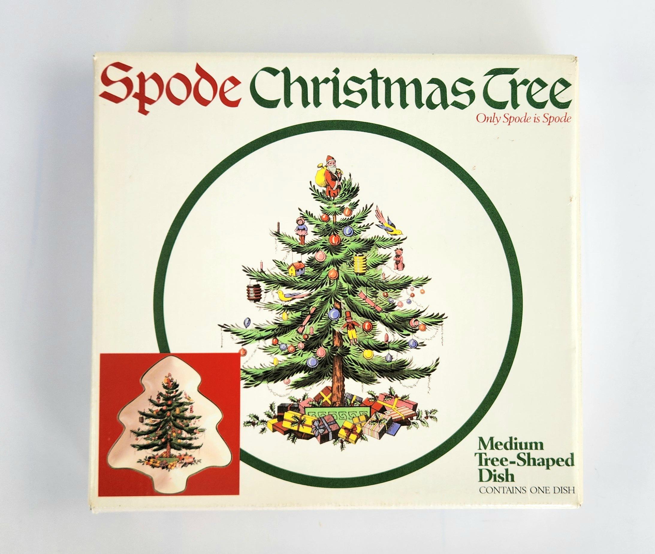 ヴィンテージ - 新品未使用 - スポードのツリー型ディッシュクリスマス