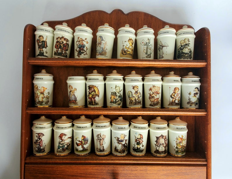 Hummel Spice Jar Set 24 épices avec stand en bois Etsy