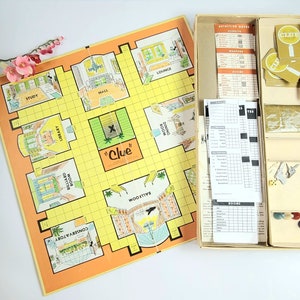 1963- Detective Game - Clue Board Game - Parker Brothers