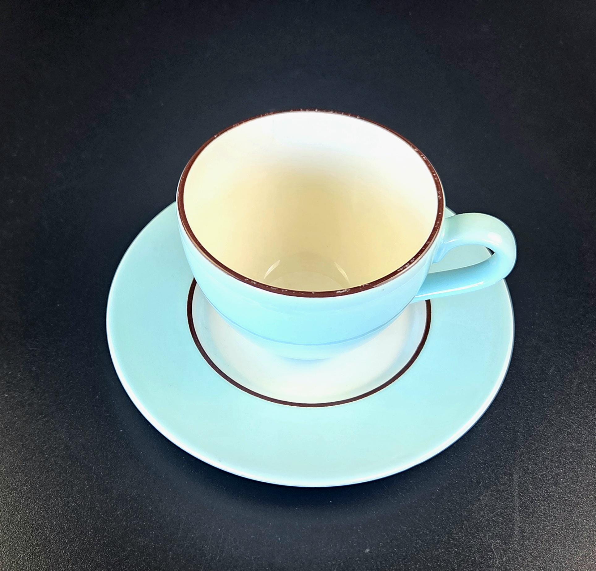 Vintage Flat Cup & Saucer Set – Audrey by Pagnossin - Etsy