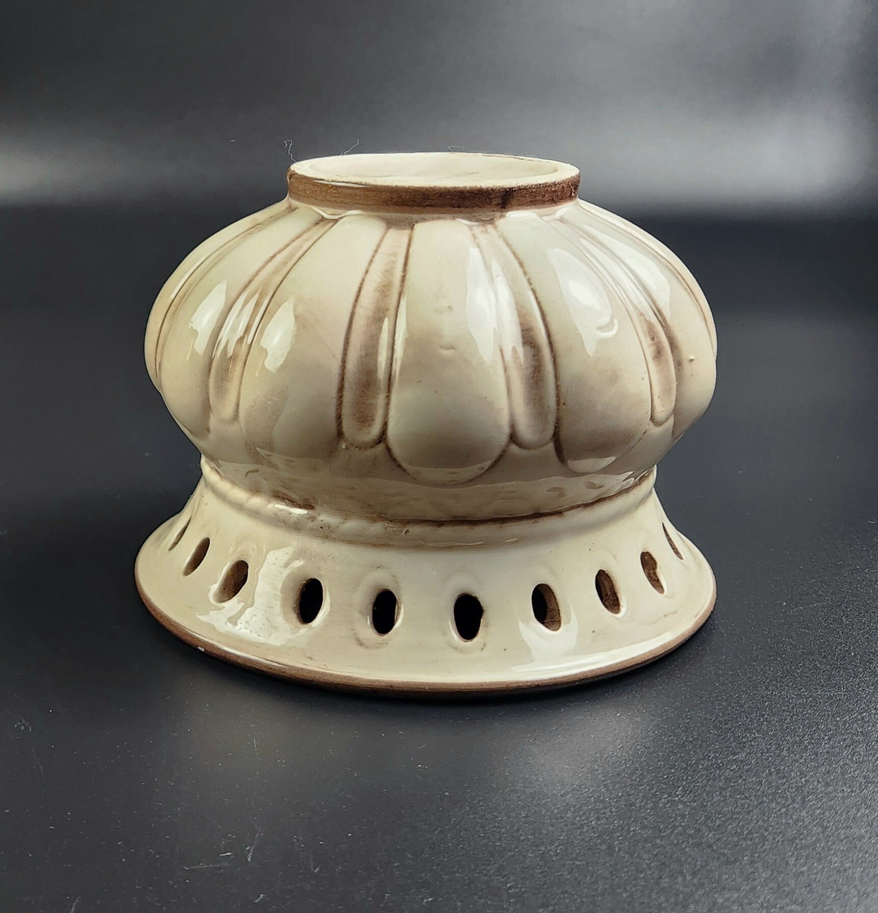 ヴィンテージ - マジョリカ手描き - 陶器の花瓶 - イタリア製 - 高さ4