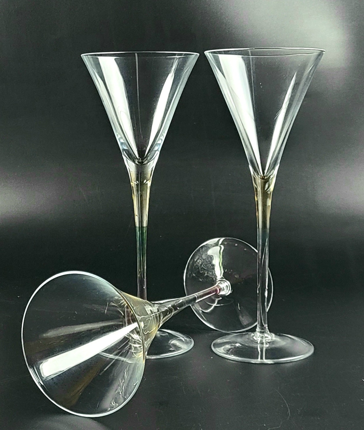 martini glasses coloured