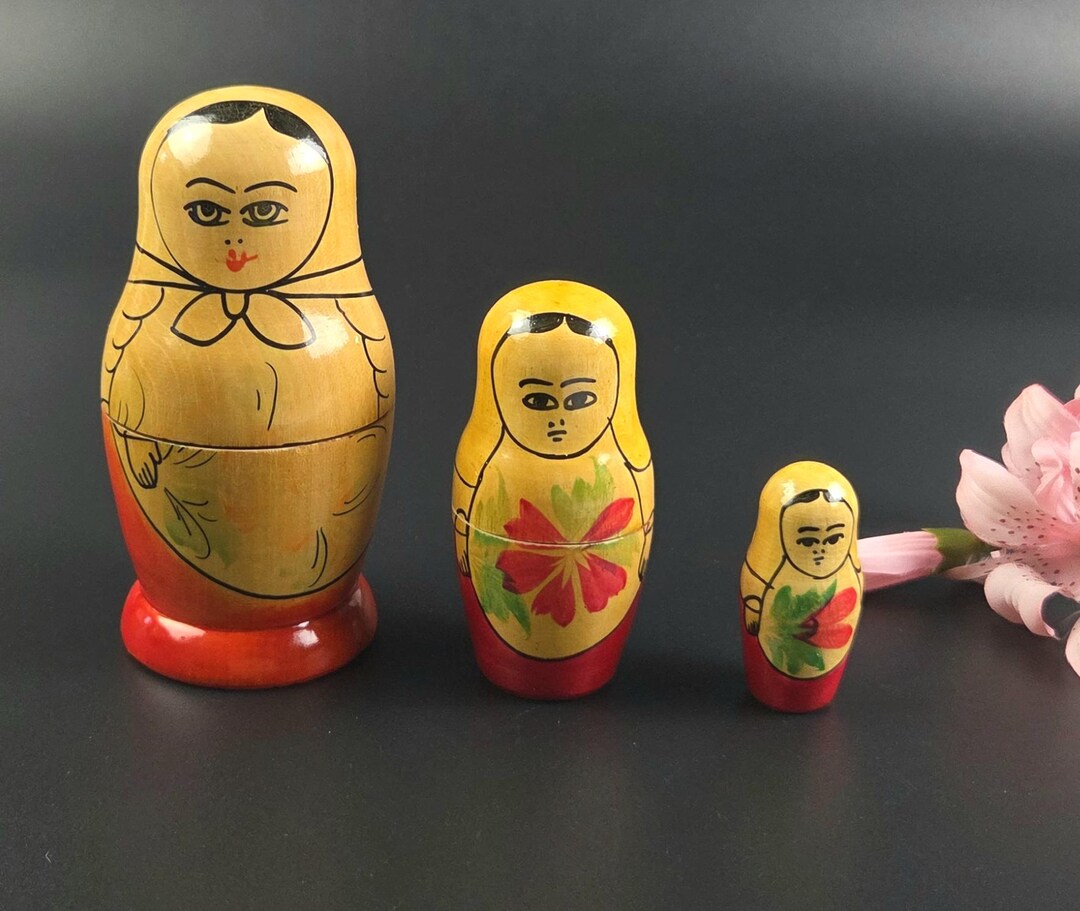 ヴィンテージロシアの入れ子人形 – マトリョーシカ – 3個 - Etsy 日本