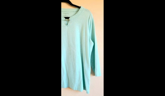 Women - Talbots Sky Blue Top - Size L - Made in I… - image 10