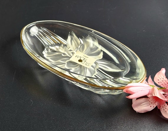 Vintage - Glass - Studio Nova Oval Dish - Japan - Etsy