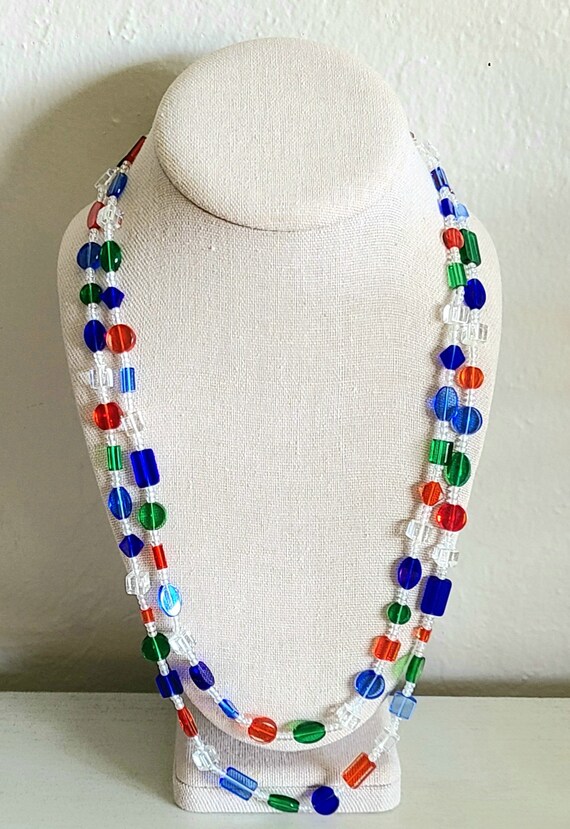 Multi-Colored & Multi-Shaped Beaded - 48" Long - … - image 1