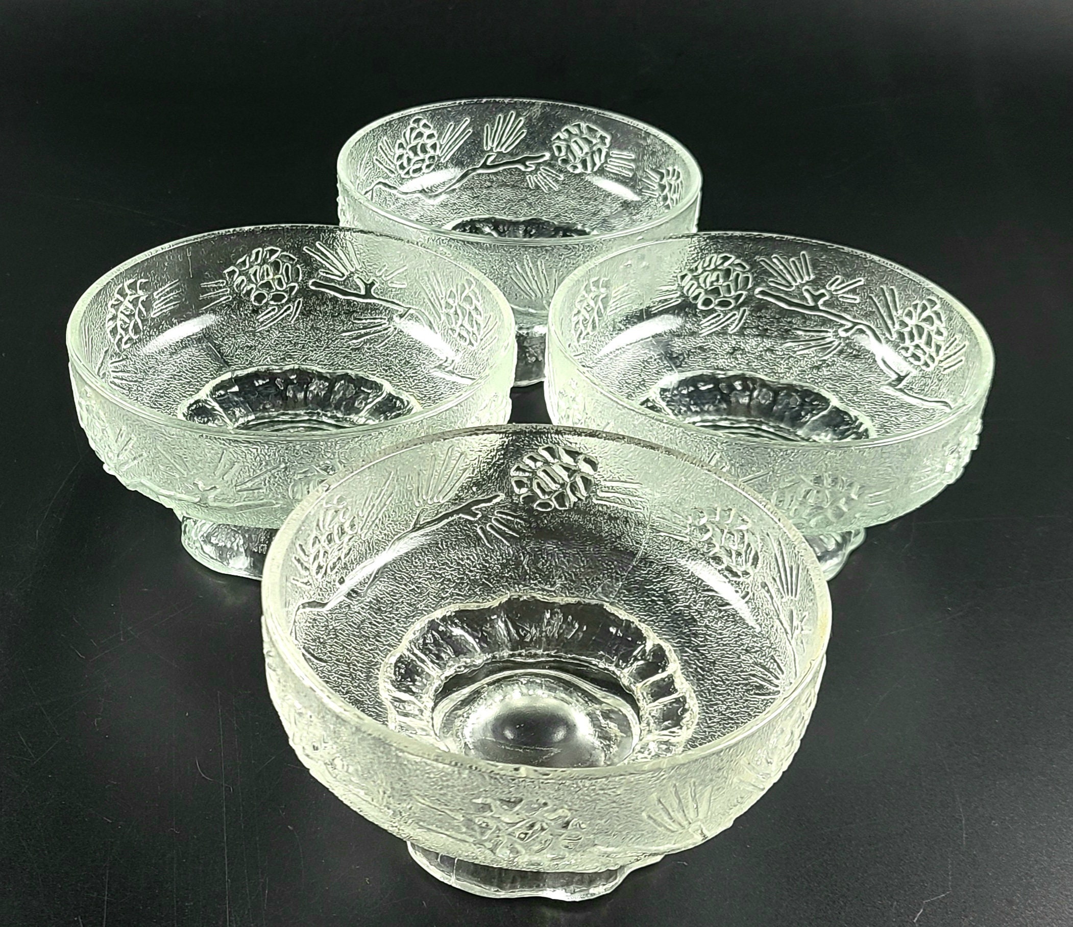 Vintage Indiana Glass Tiara Pinecone Ponderosa Bowls Etsy UK