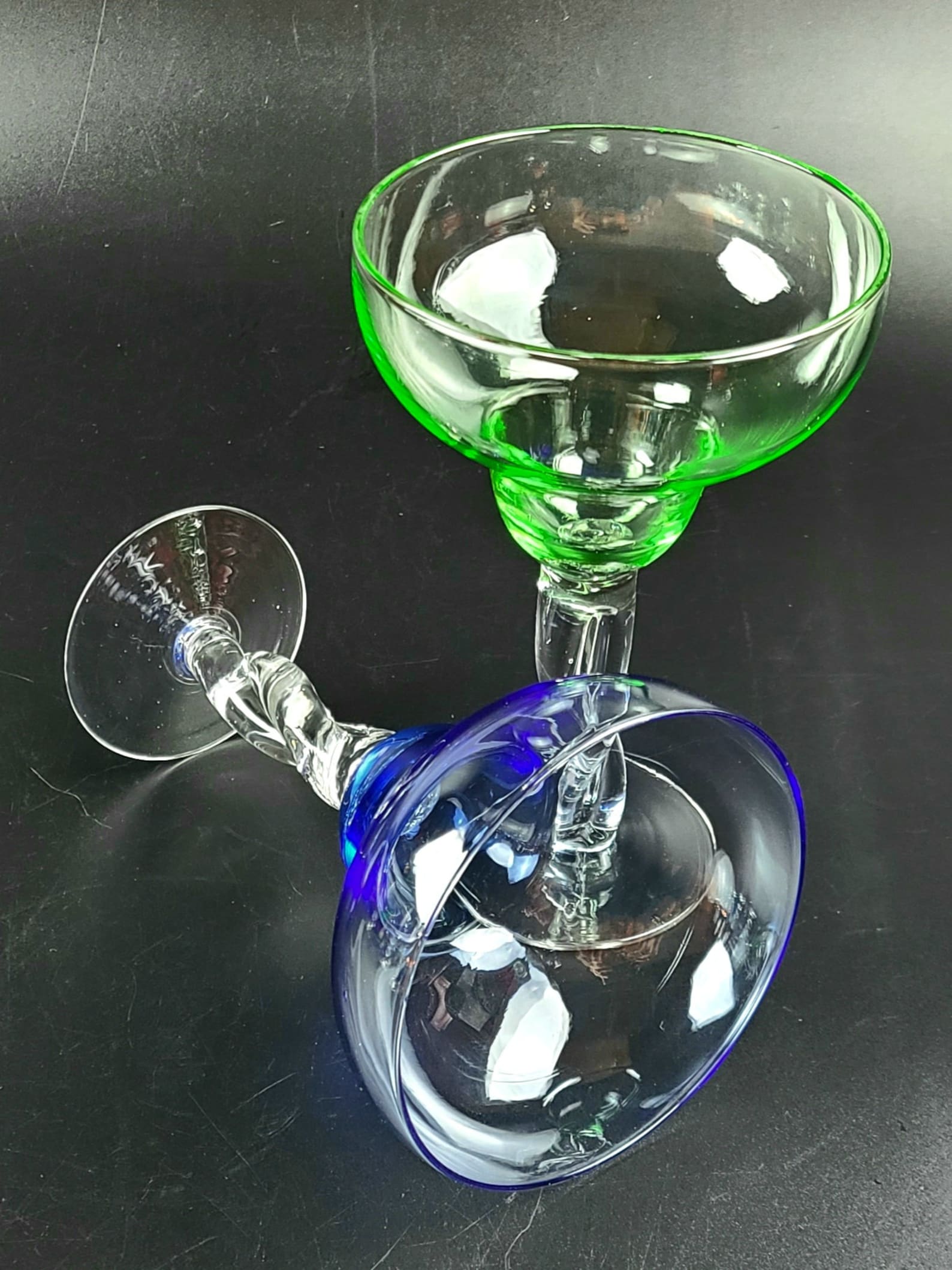 Vintage Margarita Glasses Multicolor Set of 2 Etsy UK